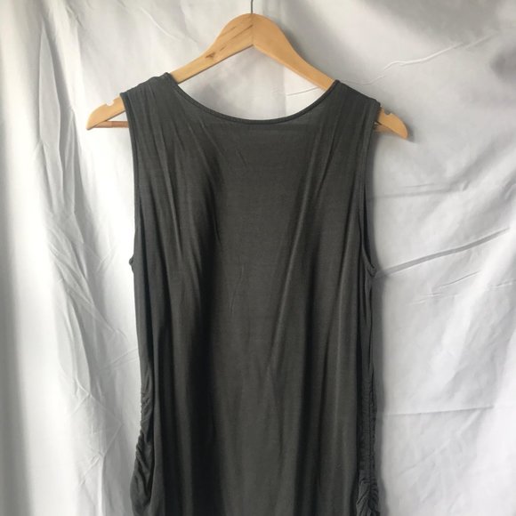 14th & Union Olive Green Cinch Tie Tank Top - Picture 4 of 4